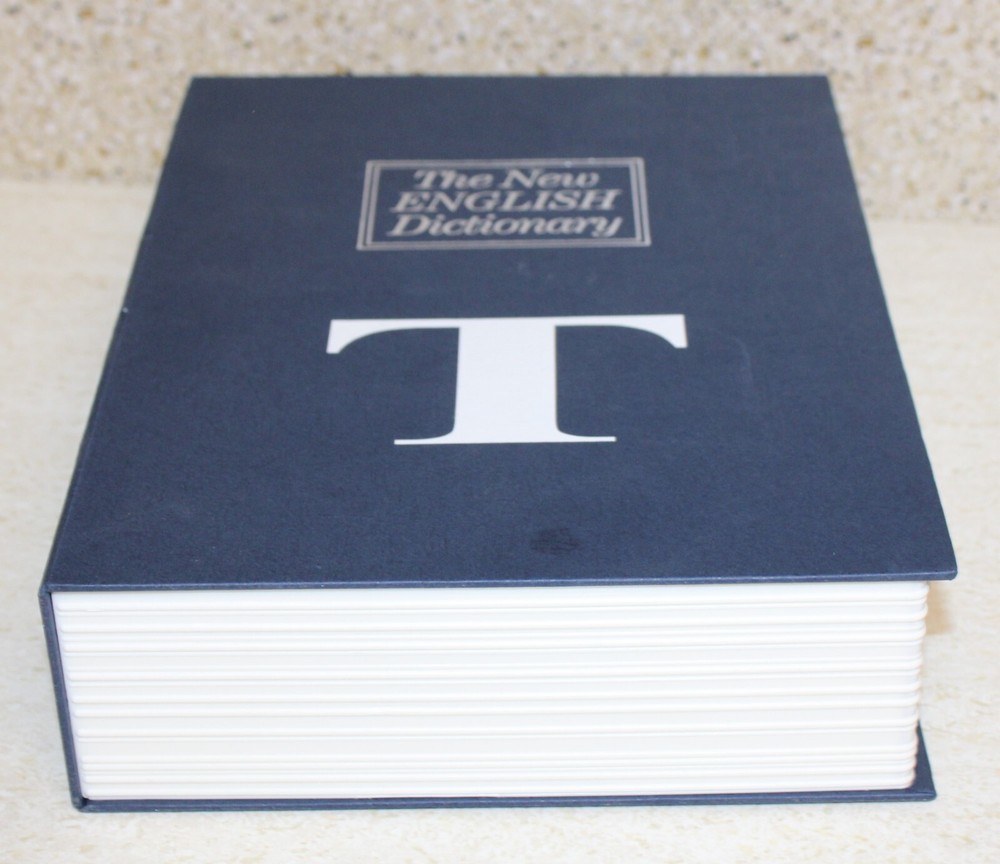 Personalized Monogram "T" Fire Resistant Safe Lock Box Looks Like Encyclopedia