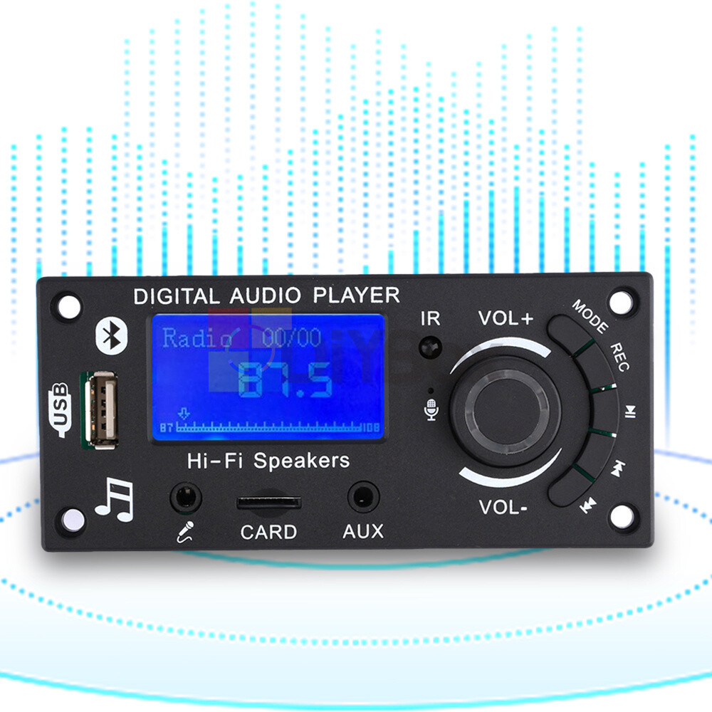 MP3 Decoder Board LCD Bluetooth FM Radio Audio Module with Remote Control 12V