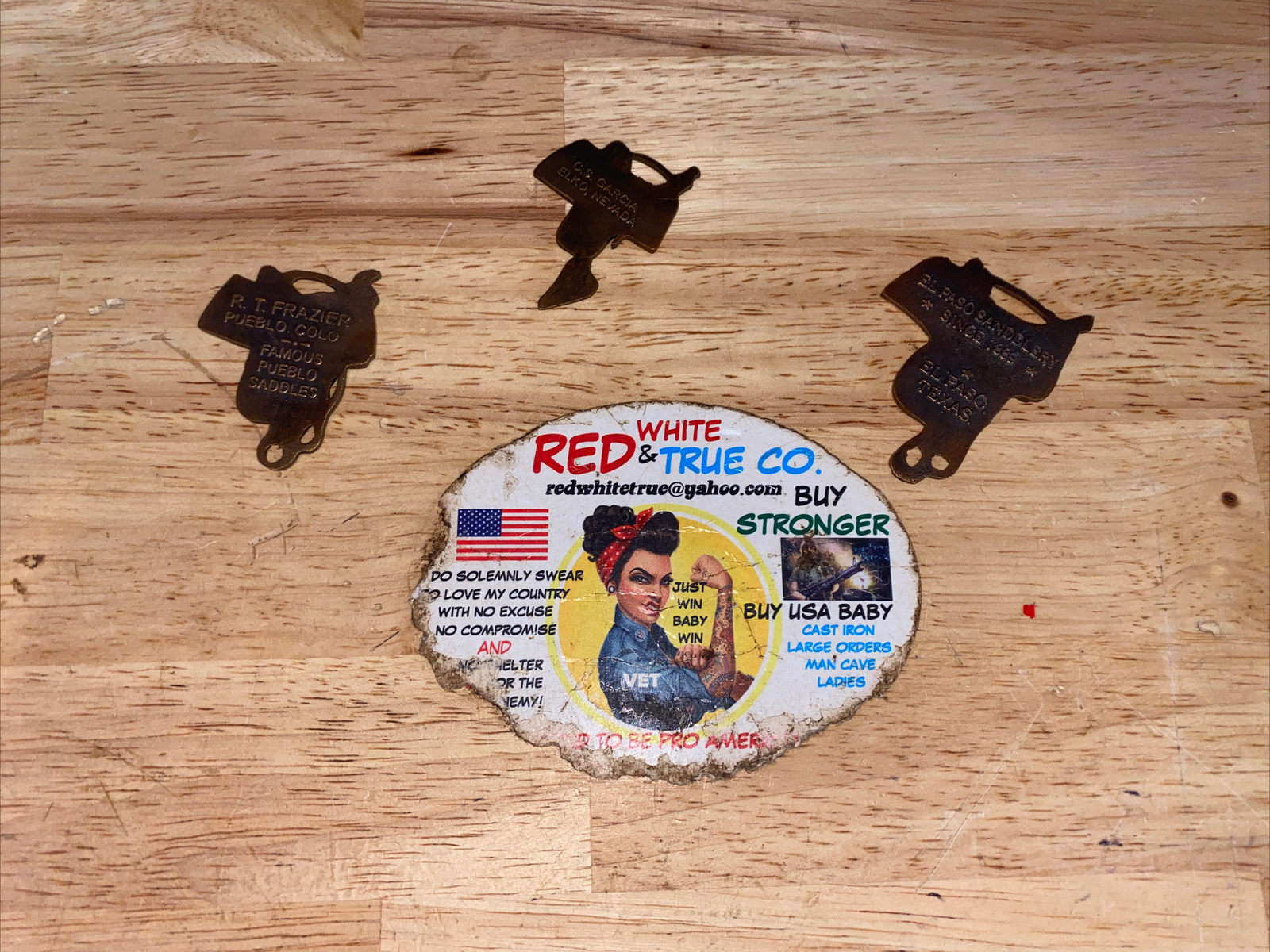 Saddle Pocket Watch FOB Set Pueblo Colorado El Paso Texas Nevada Cowboy Horse x3