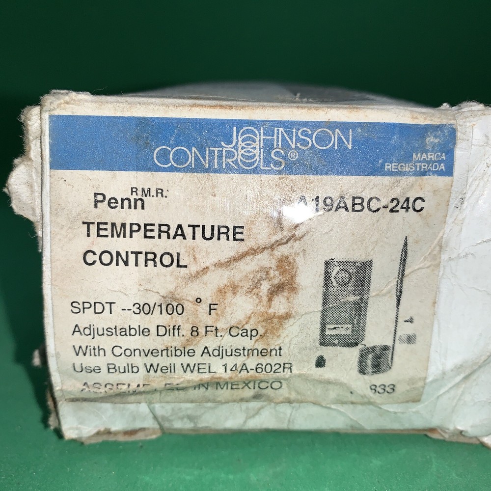 Johnson Controls A19ABC-24C ELECTRO-MECHANICAL THERMOSTAT