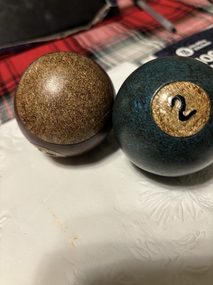 Solid 2 Pool Balls Decorative 2 1/4" Standard Size
