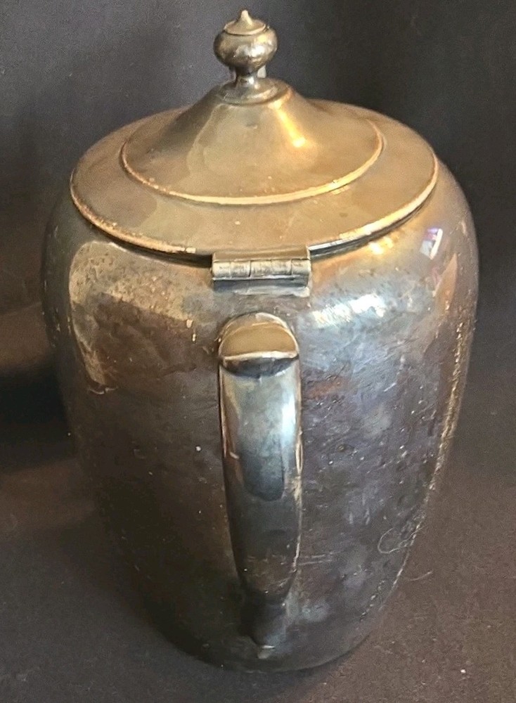 Crown Silver Co Silverplate Teapot Post-1940 Antique Silver-Plated