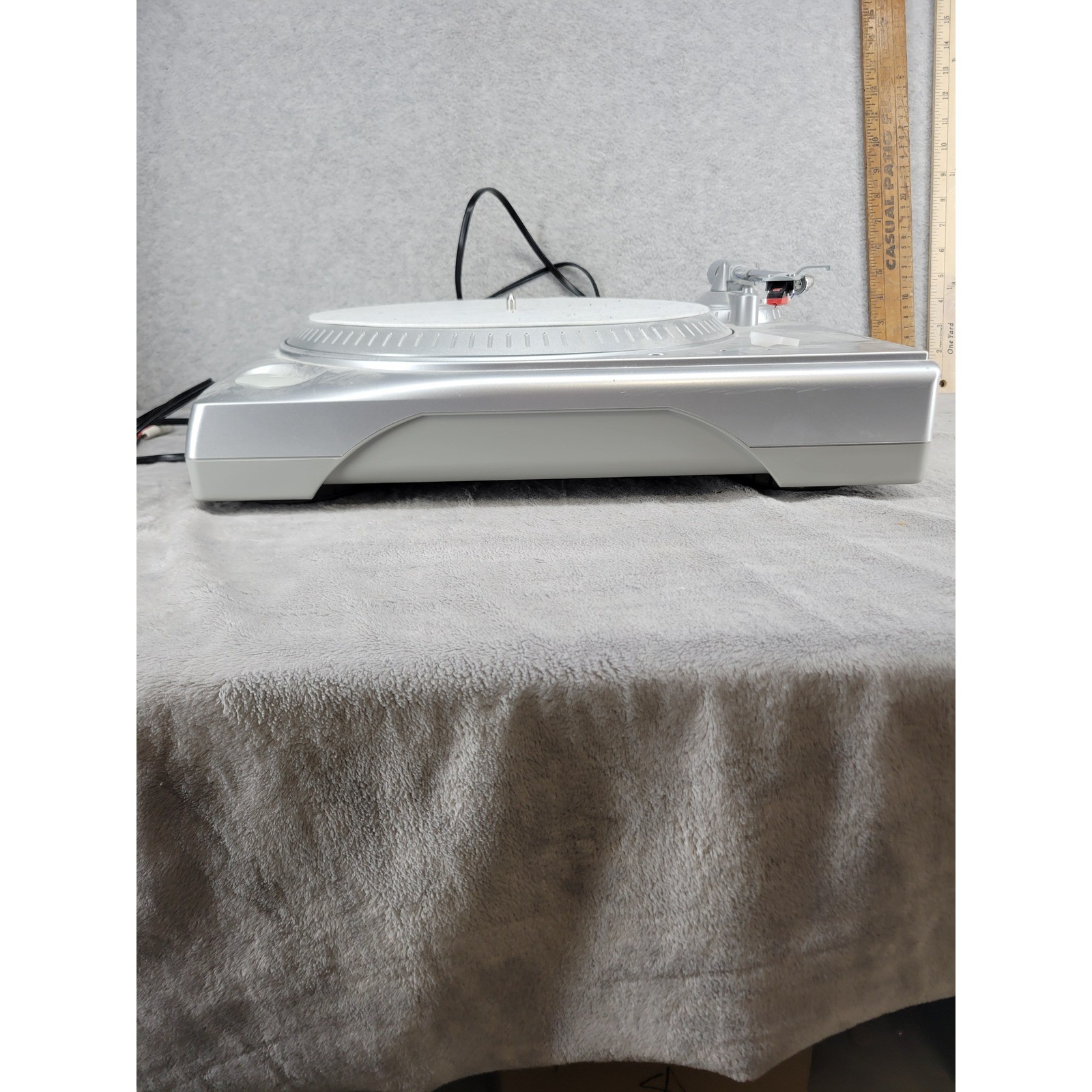 ION iTTUSB Silver USB Turntable Record Player 33 45 RPM Works No Top