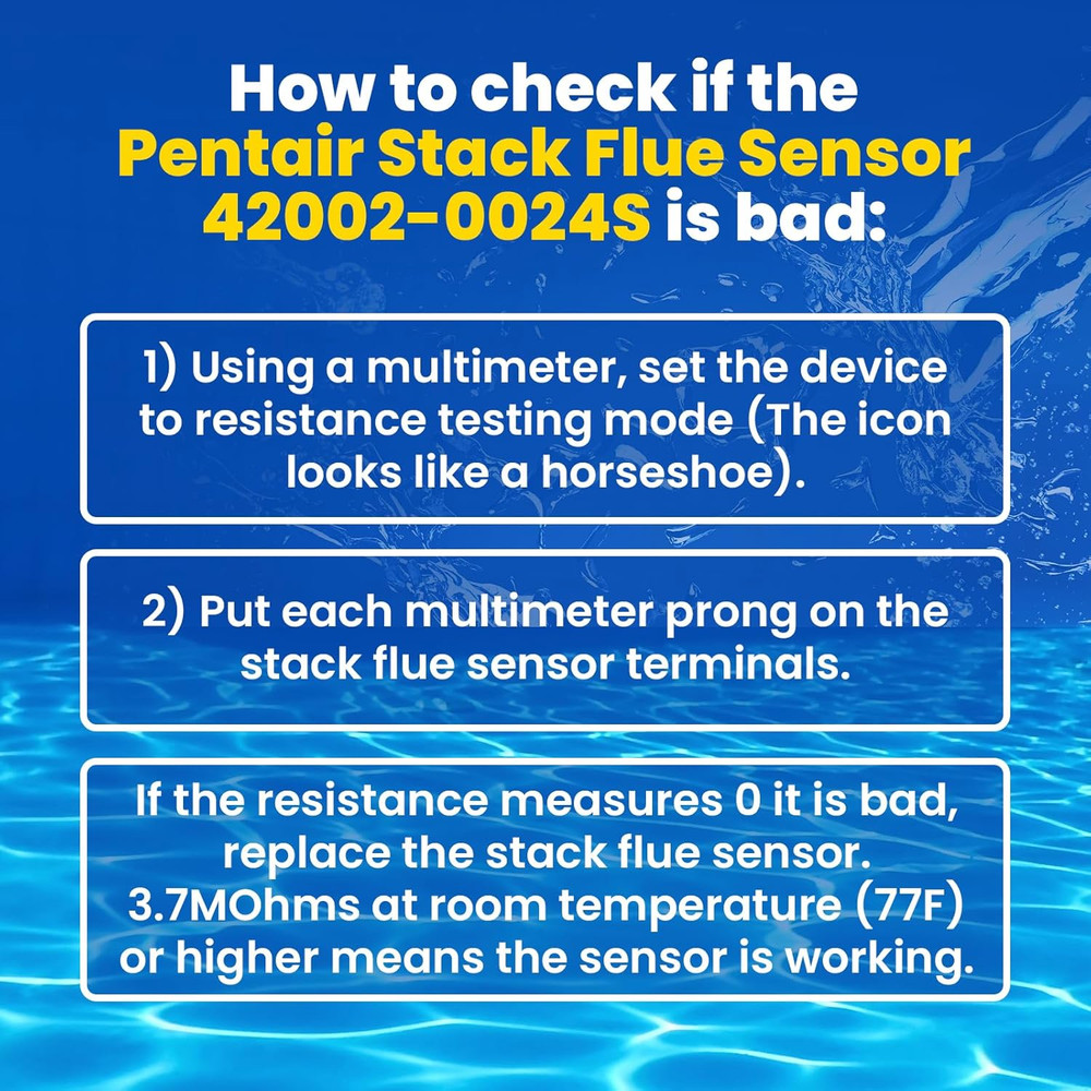 Replacement Pentair 42002-0024S Stack Flue Sensor (2-Pack)