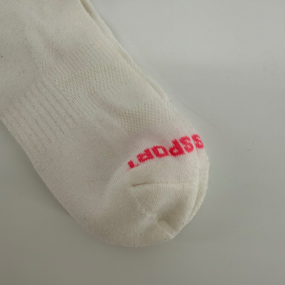 FORAY White Pink Checkerboard Athletic Crew Socks