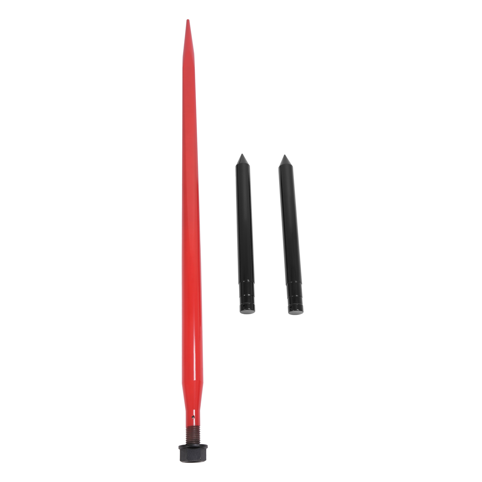 Steel Hay Bale Spear Quick Attach Square W/2 Stabilizers & Sleeves Spike Fork
