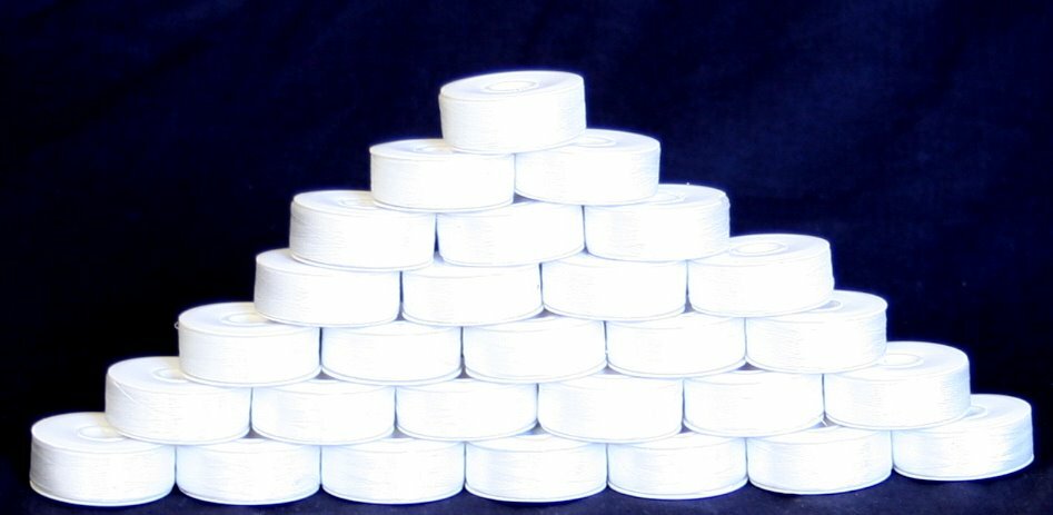 NEW 144 PREWOUND EMBROIDERY MACHINE BOBBINS THREADS PLASTIC SIDED SA155 Size L