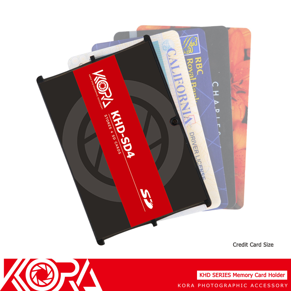 Ultra-Slim Memory Card Case Holder Storage Protector fits 4SD Cards Compact