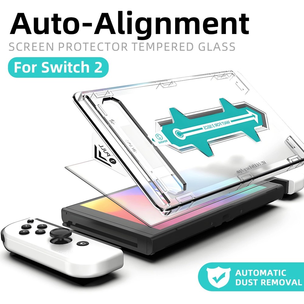 Auto-Alignment Screen Protector for Nintendo Switch 2 / OLED - HD Tempered Glass