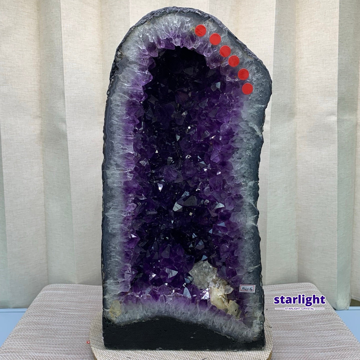32LB Natural Amethyst Geode Quartz Crystal Cluster Cathedral Energy healing