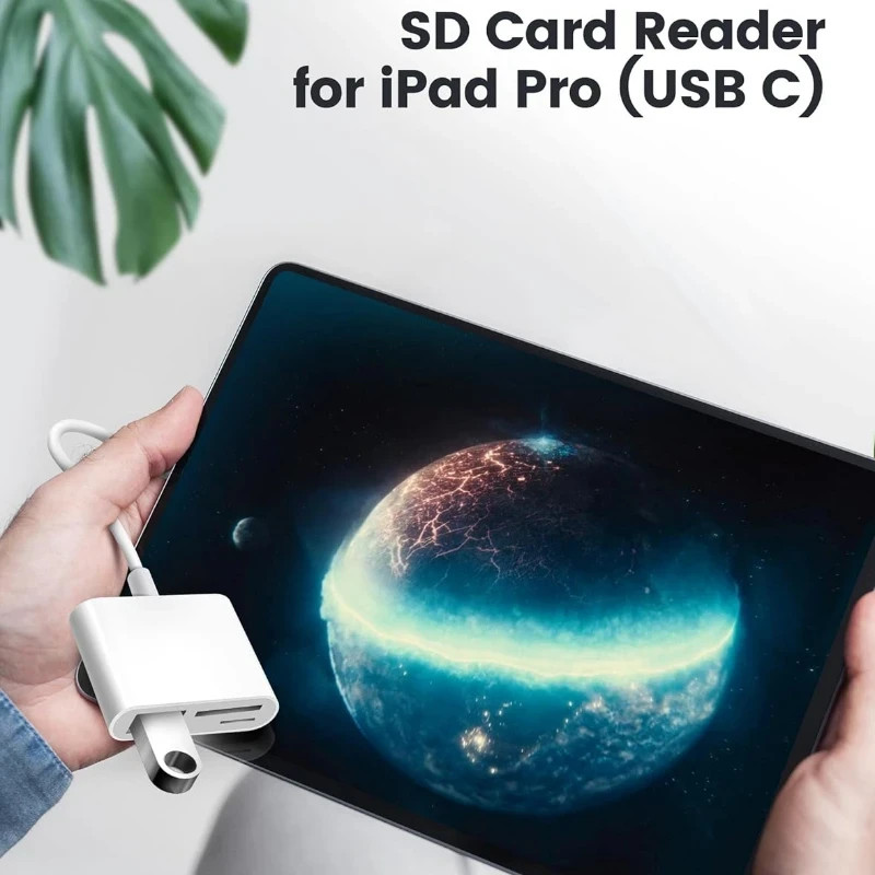 3 In 1 Adapter Type-C, Tf, Cf, Sd, Memory Card Reader, Recorder, Compact Flash