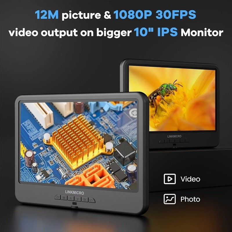 10.1'' LCD Coin Digital Microscope Full View for Error Coins Soldering Camera