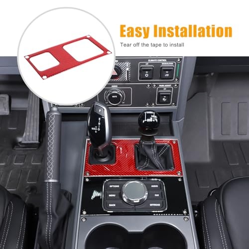 Center Control Shift Knob Panel Sticker Cover Compatible with INEOS Red