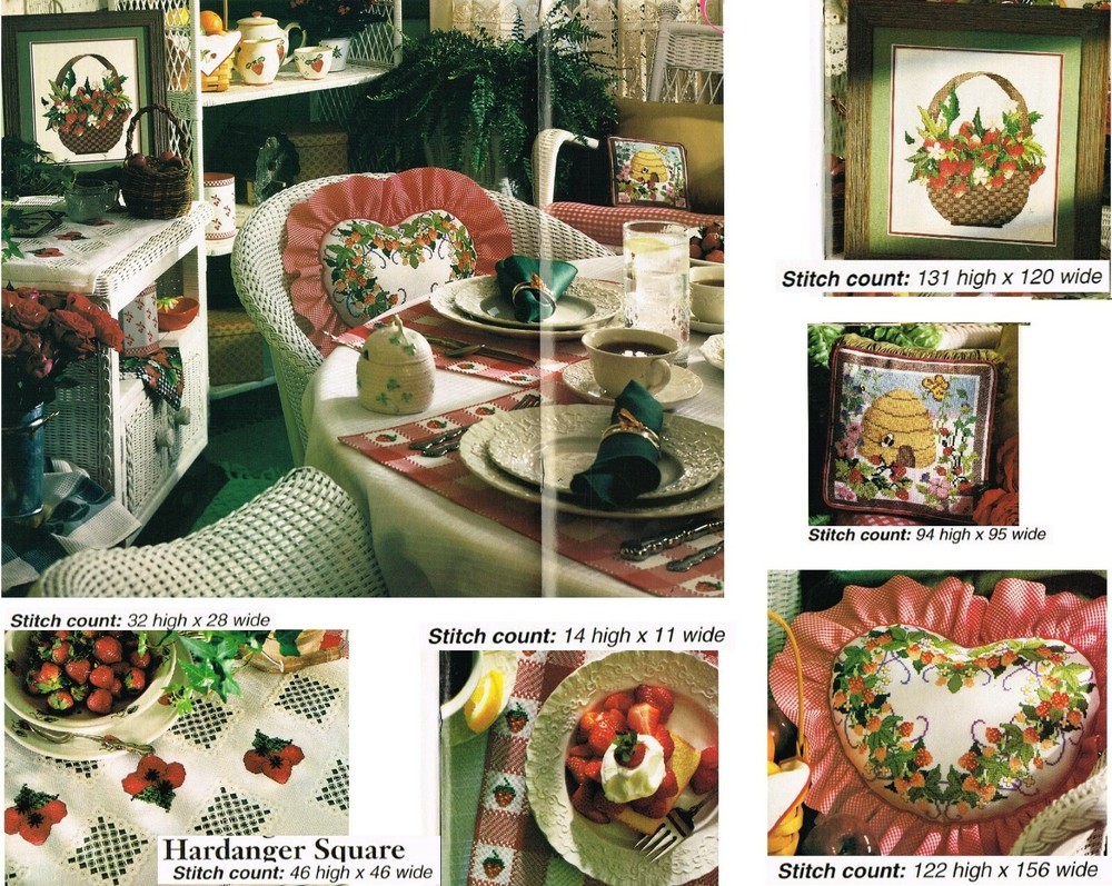 STRAWBERRY FRESH  CROSS STITCH PATTERN ONLY  GU - SUS