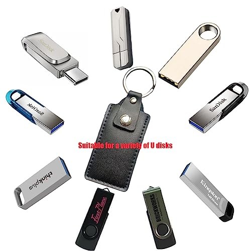 2PCS Dermis USB Storage Case - Leather Cover for USB Flash Drive - rectangle