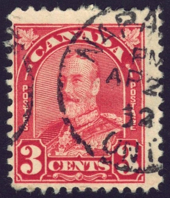 Canada sc#167 King George V "Arch/Leaf" Issue, Used