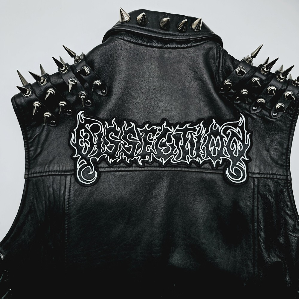 Dissection White Logo EMBROIDERED Back Patch