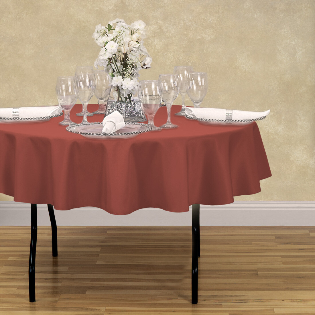 LinenTablecloth 70 in. Round Polyester Tablecloths, 30 Colors! Event & Wedding