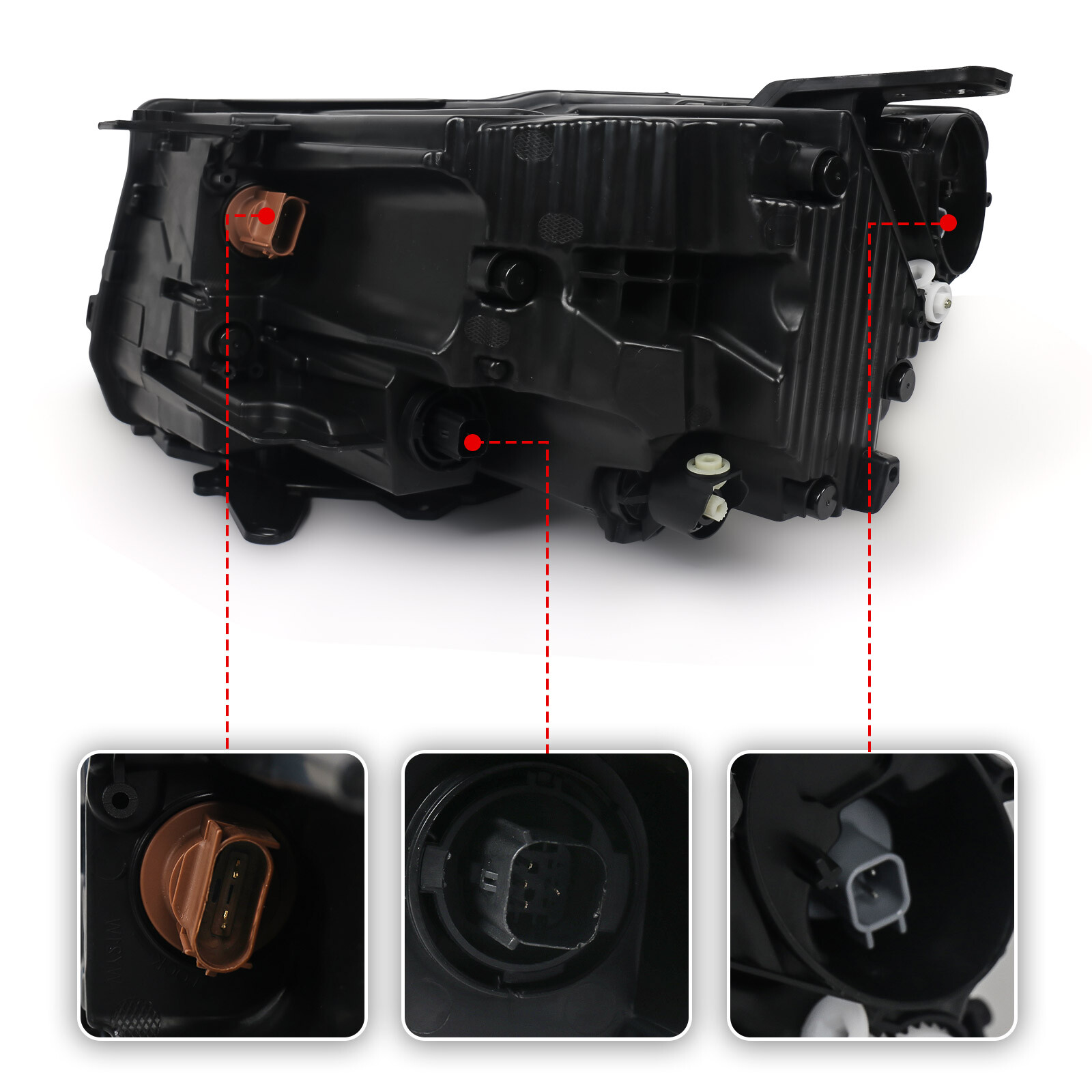 Passenger w/o LED DRL Reflector Headlight For 2022-2024 Jeep Compass Headlamp RH