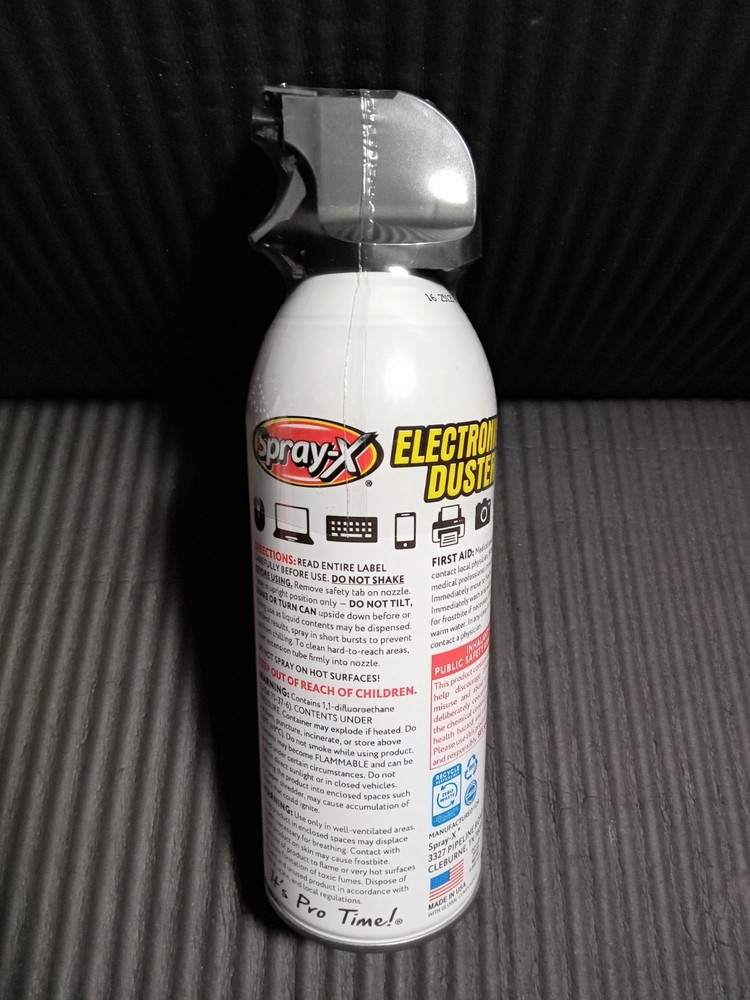 (2x) Spray-X Electronic Duster Compressed Gas 10oz