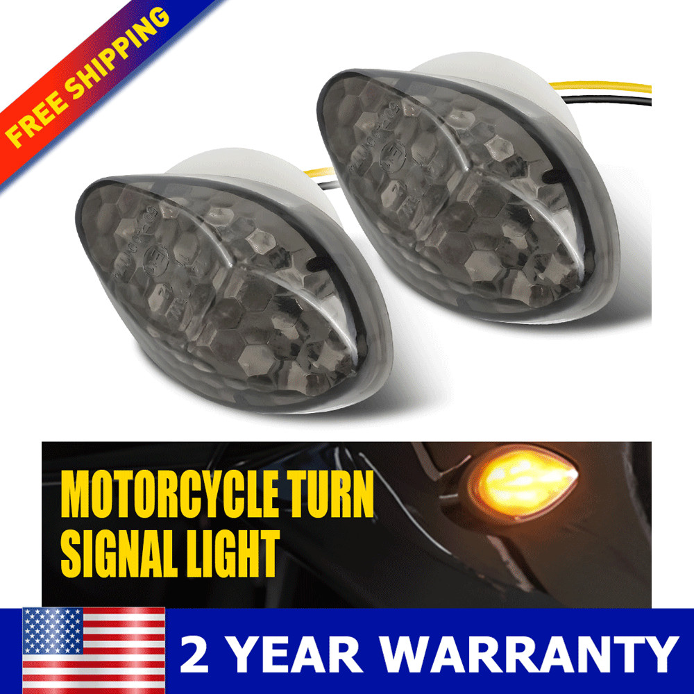 4Pcs Smoke Flush Mount LED Turn Signal Light Blinker Fits Yamaha YZF R1 R6 R6S A