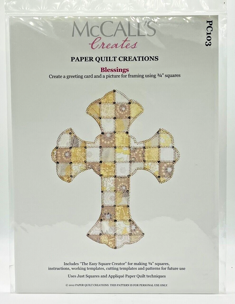 MCCALL'S PAPER QUILT CREATIONS: BLESSINGS #PC103