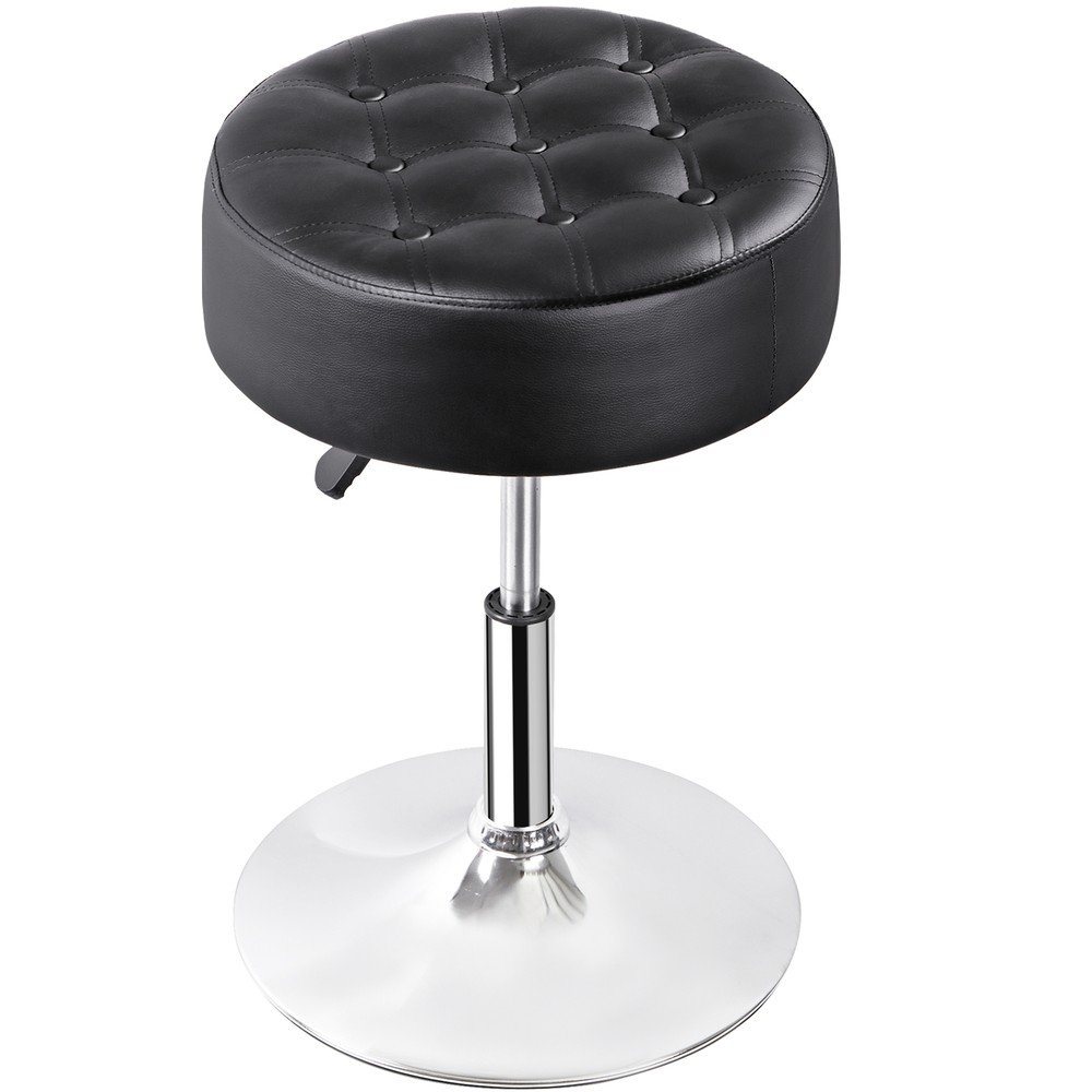 4PCS Adjustable Round Ottoman Stool Vanity Stool PU Leather Swivel Makeup Stool