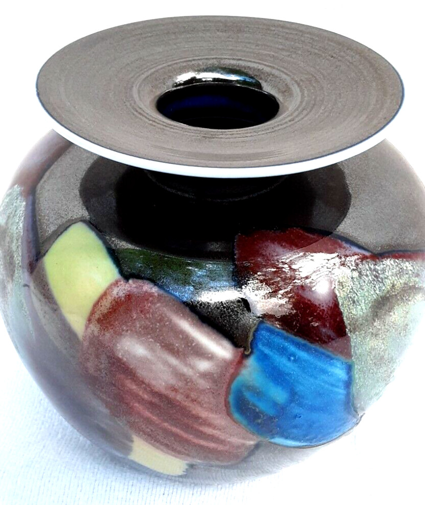 Studio Art Vase 5 1/4" tall signed MAR