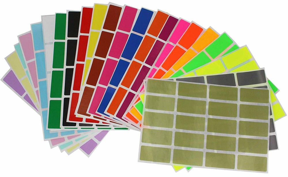 Rectangular Label Stickers 1.57 x 0.75 Inch Adhesive Rectangles Office 440 Pack