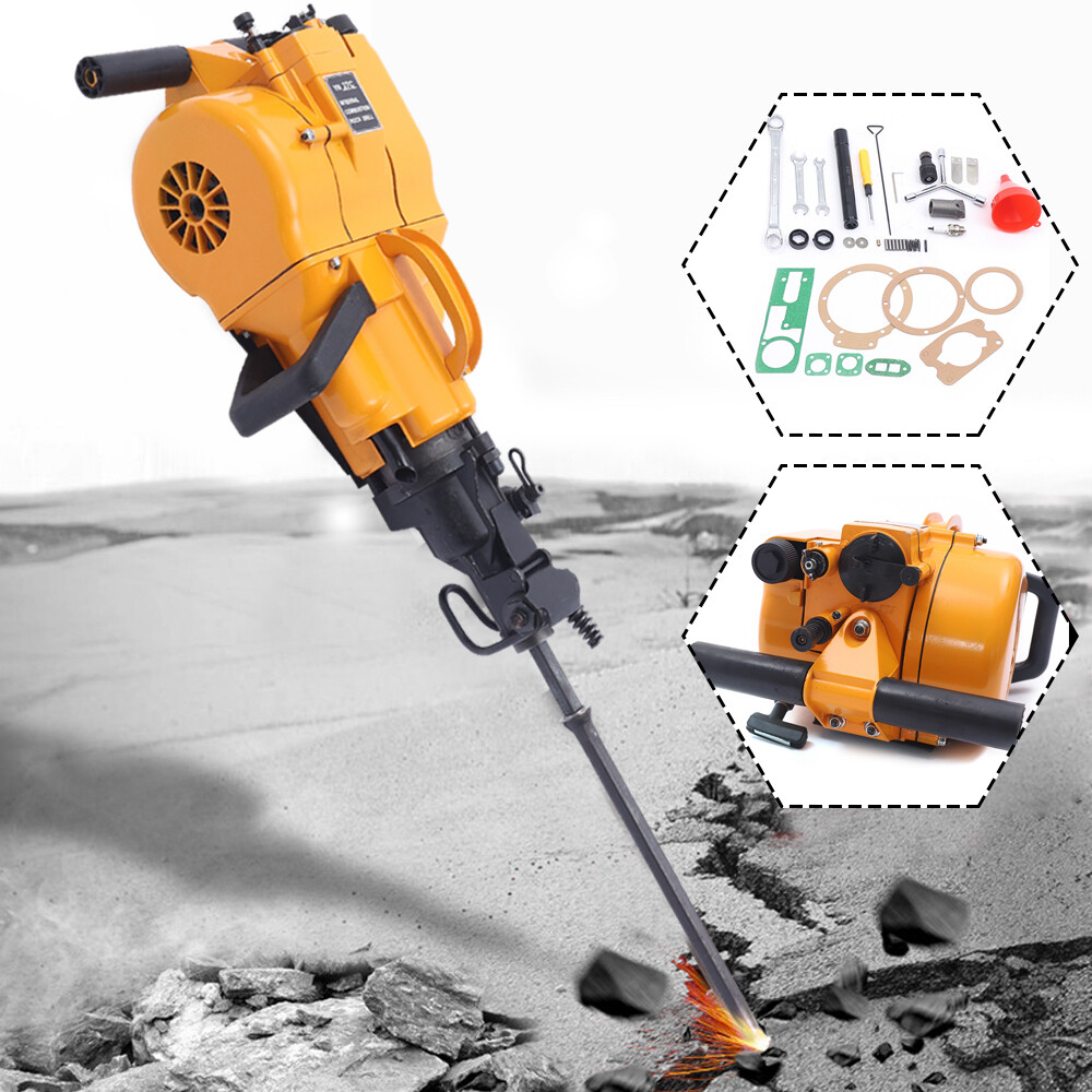 Gas Rock Breaker Hammer Gasoline Rock Drill Handheld Tool