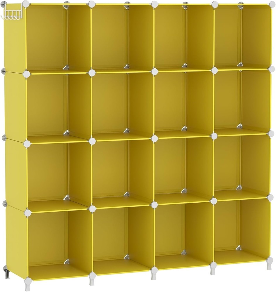 Cube Storage Organizer 16 Cube Closet Organizer Stackable Storage Cube Shelves