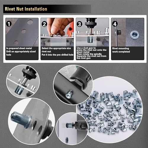 Rivet Nut Tool Kit 540Pcs Nut Riveter Tool Kit 540pcsRivet Nut Tool Set