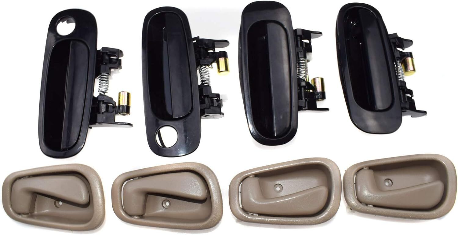 COMPLETE 8PCS Inside Outside Door Handles For 98-02 Toyota Corolla Full Set