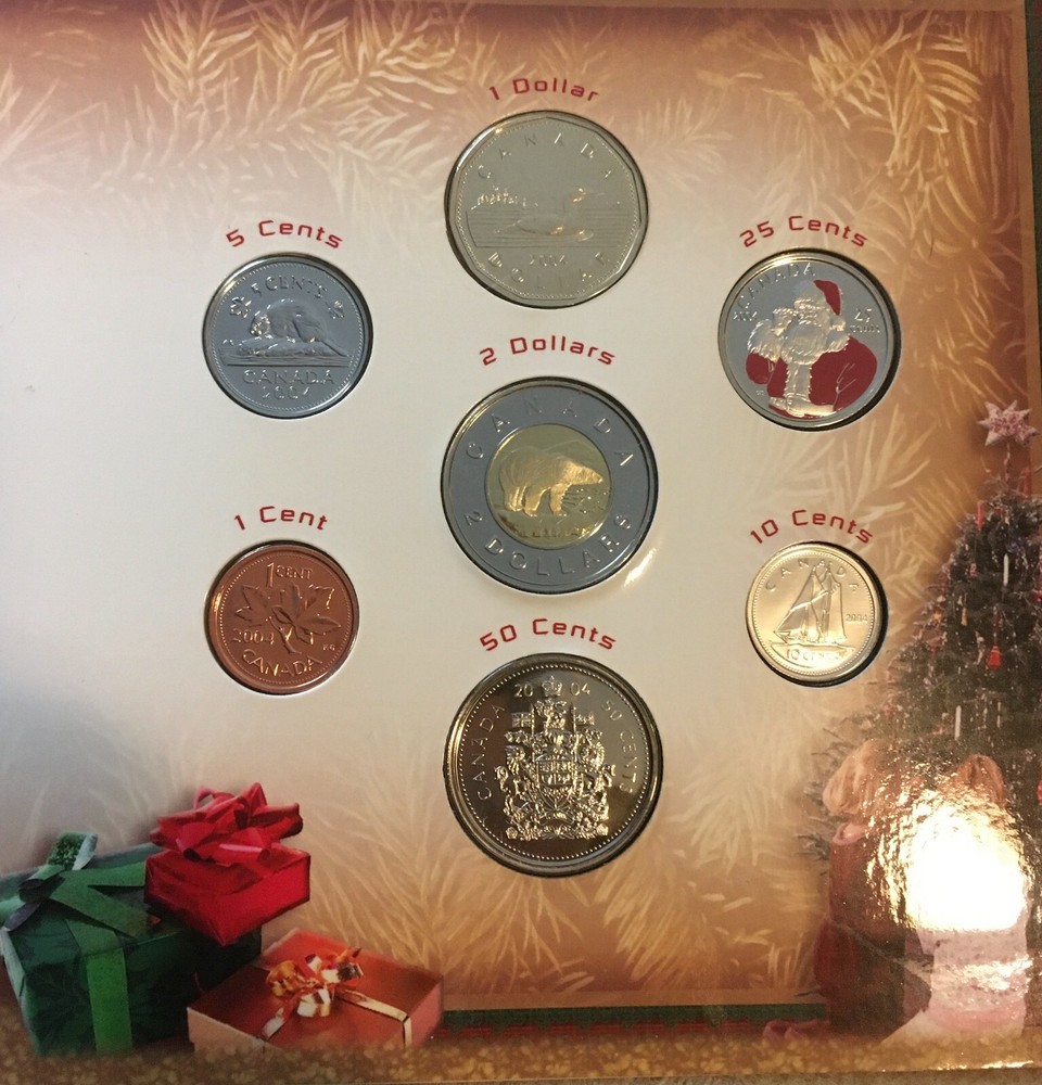 2004 COMMEMERATIVE HAPPY HOLIDAYS 7 COIN SET