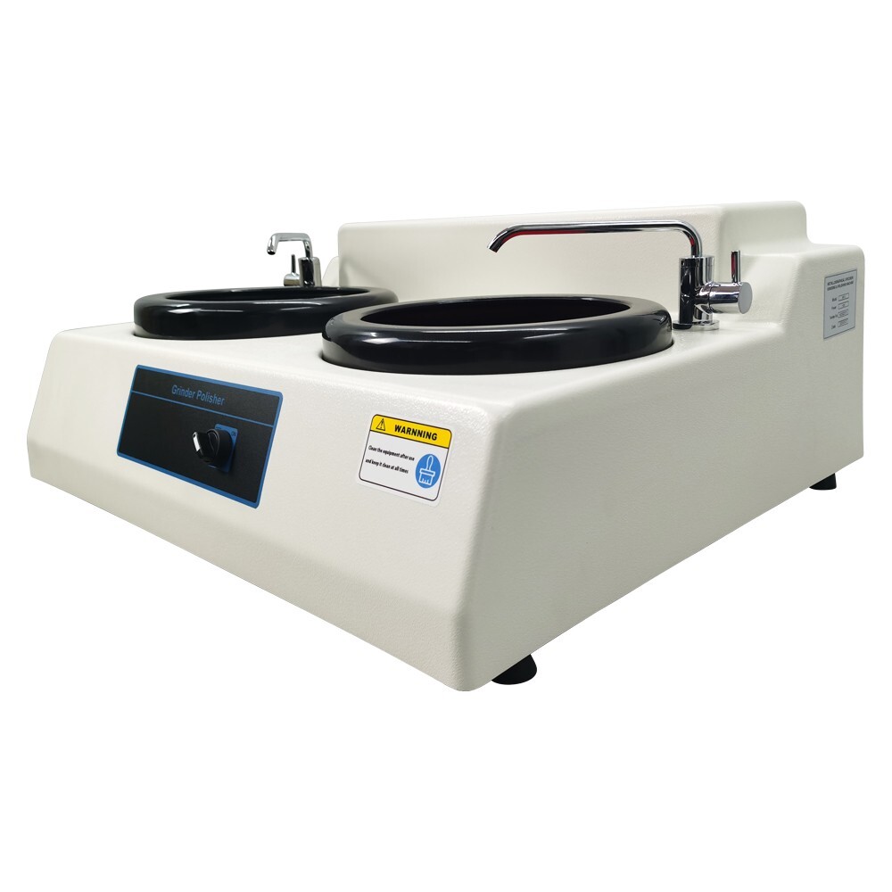 110V Double Disk Metallographic Sample Automatic Polishing Machine VariableSpeed