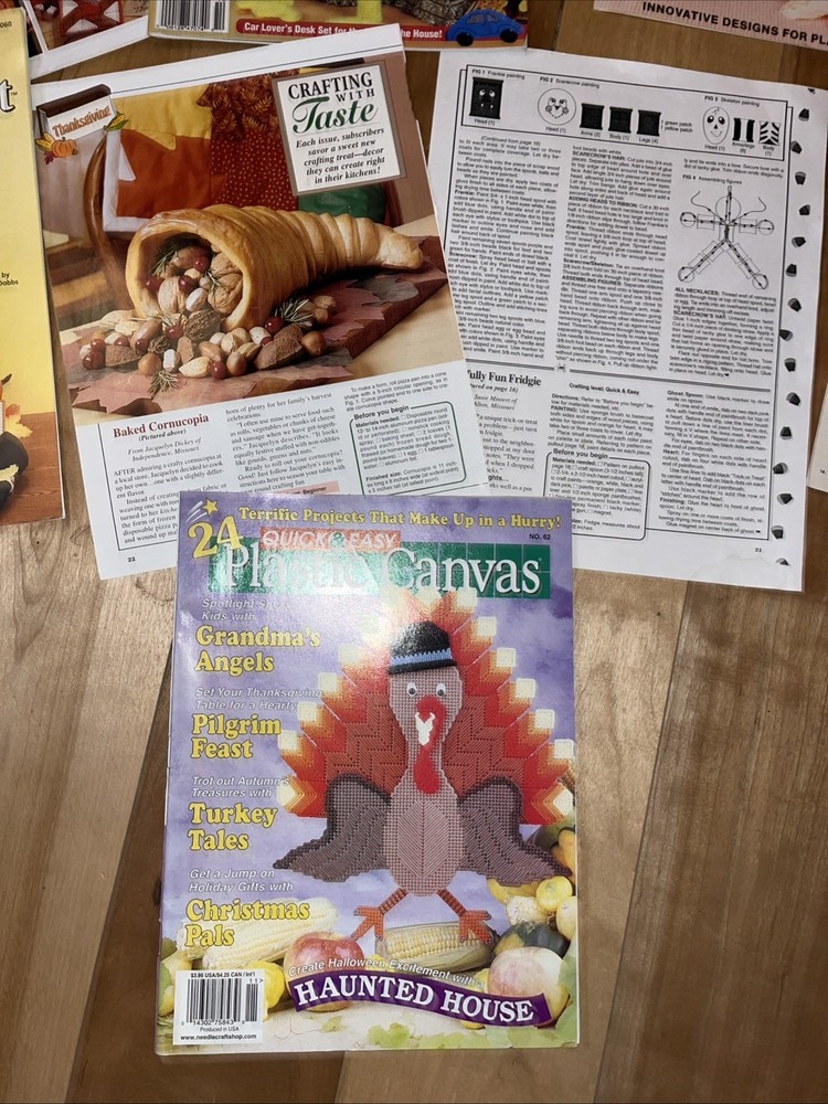 8 PLASTIC CANVAS THANKSGIVING DECORATIONS Books And Leaflets