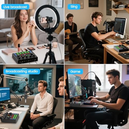 Podcast Equipment Bundle, Recording Studio Package with Podcast Microphone and