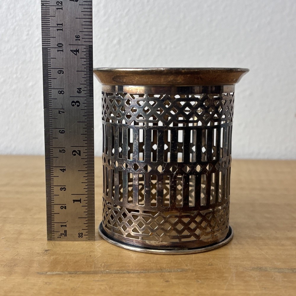 VINTAGE BERNARD RICE'S & SONS SILVERPLATE CANDLE HOLDER APOLLO EPNS # 6153