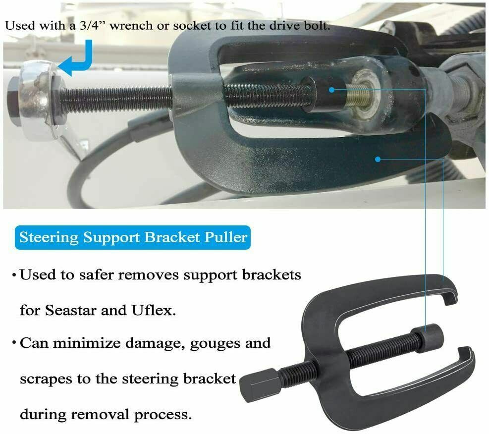 Seastar Uflex Hydraulic Cylinder Seal Bleed Kit Steering Support Bracket Puller
