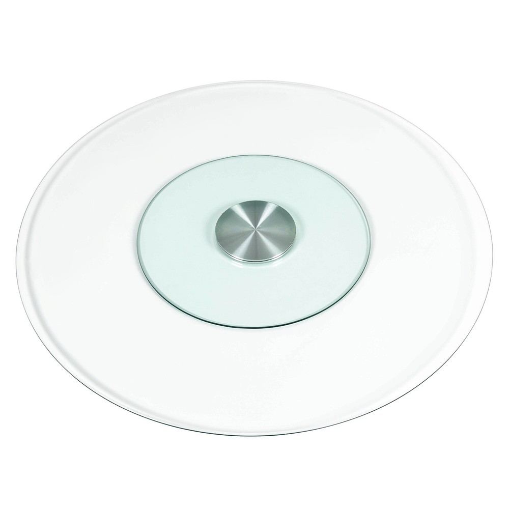 Round Glass Turntable Dining Table Tabletop 360-Degree Rotating Serving Tray