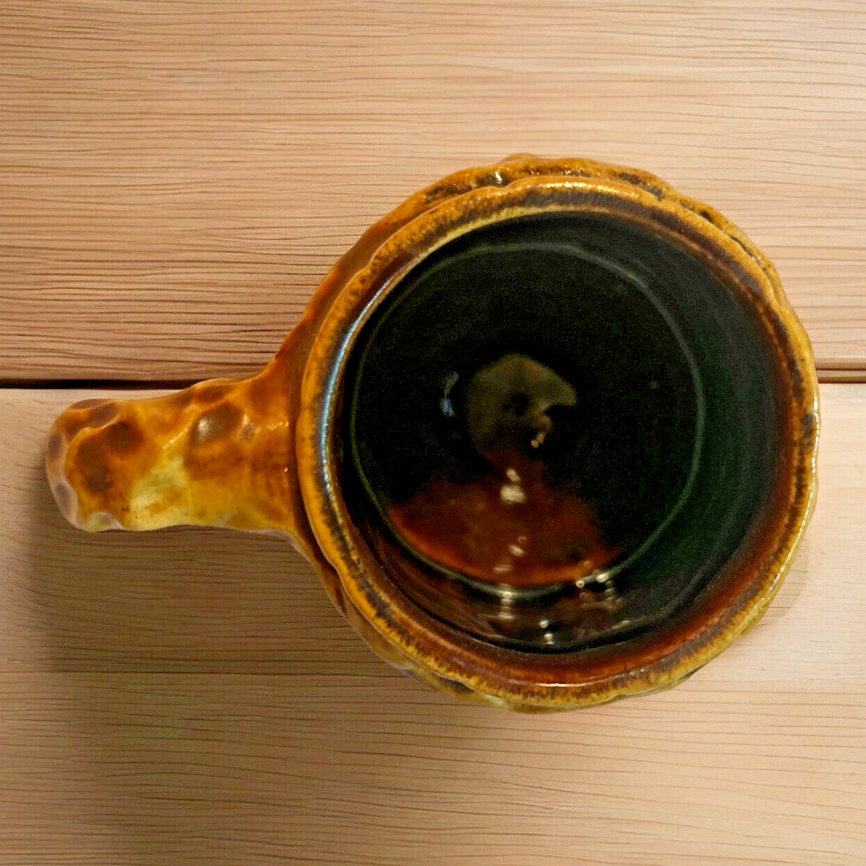 Wine Mug ~ German ~ Ceramic ~ Grape and "Wood" Design ~ Vintage ~ Sturdy!