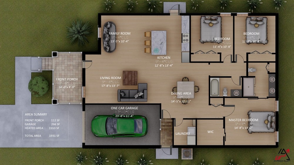 BLUEPRINTS MEDITERRANEAN HOUSE PLAN ARCHUP #124