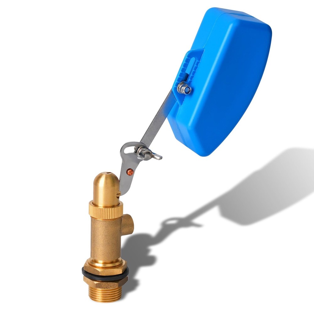 2 Pack Brass Float Valve 3/4 Inch, Livestock Water Tank Float Valve Switch Br