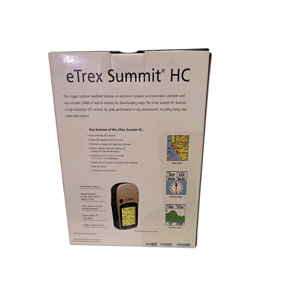 GARMIN eTrex Summit HC Handheld GPS Receiver New Open Box