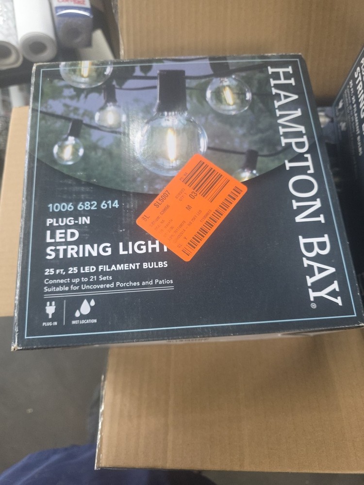 Hampton Bay 25-Light 25 ft. Outdoor Plug-in Globe LED G40 Bulb String-Light