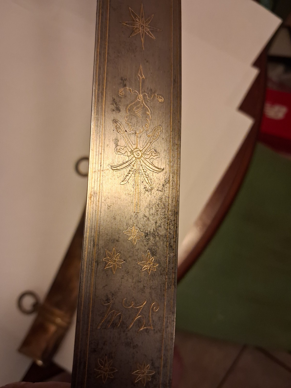 Antique 1800-1830's Ottoman Turkish Officer's Sword Muslim Script Moon Sunburst!