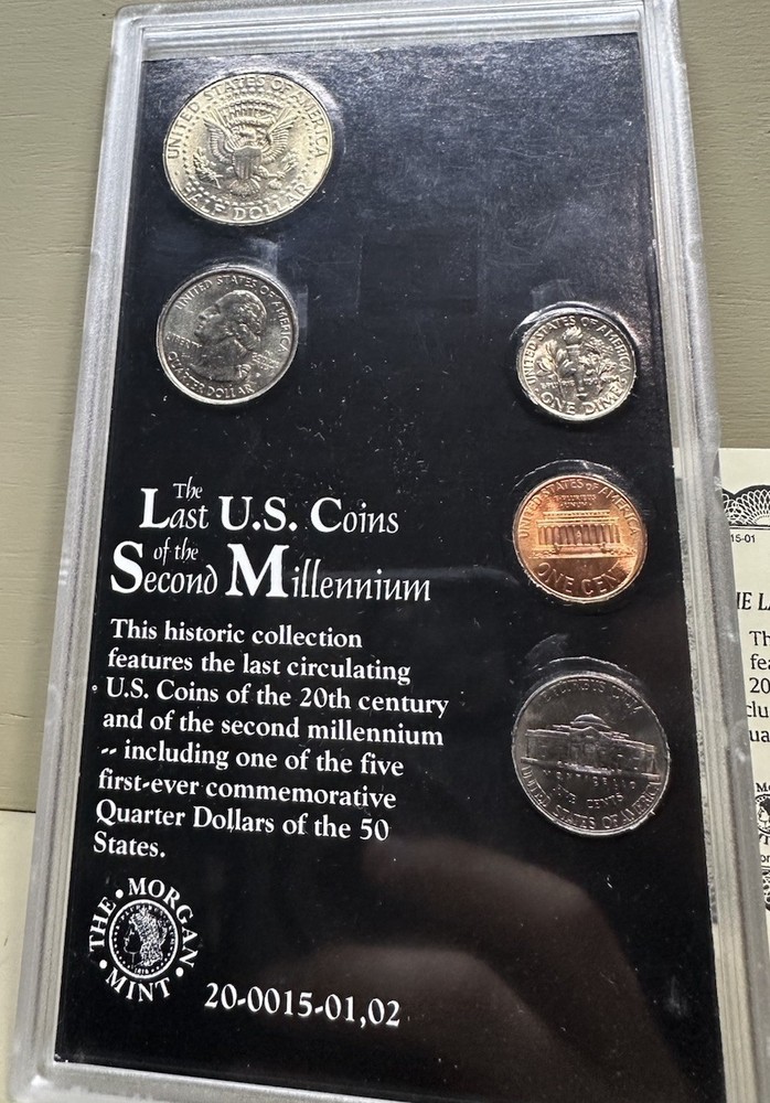 1999 cent, nickel, dime, quarter, Kennedy half