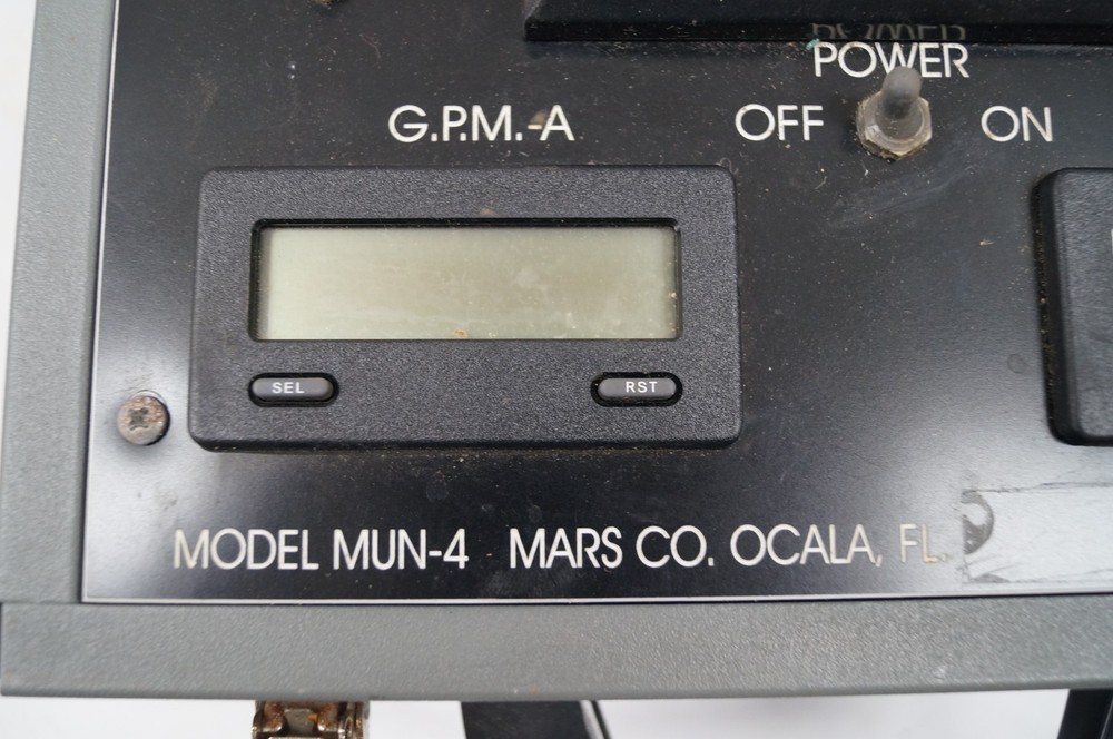 MARS Co Model Mun-4 Flow Meter Digital Missing Lid Untested PoR F132