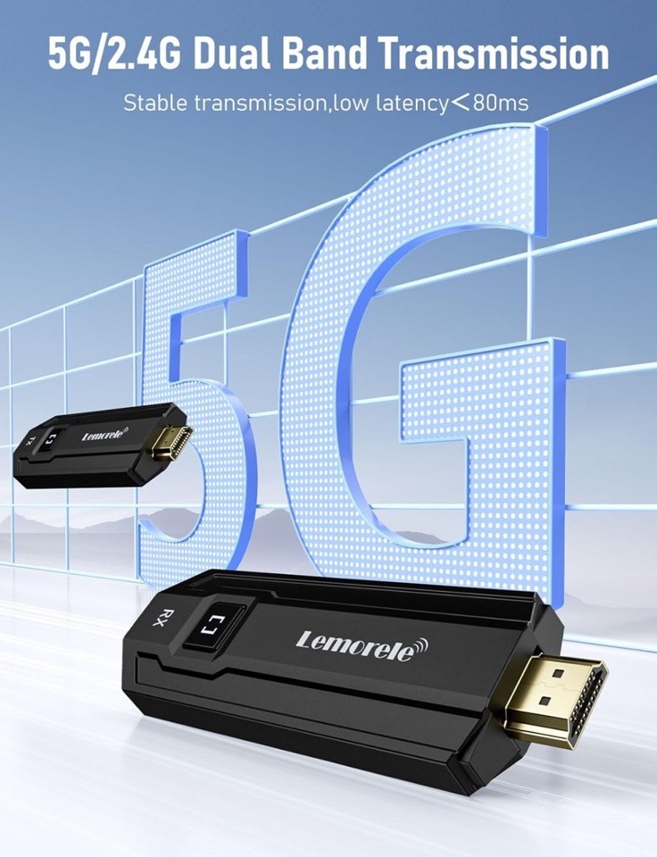 Lemorele Wireless HDMI Transmitter and Receiver Extender Kit