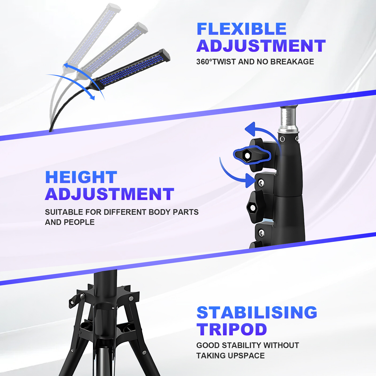 60W UV Tanning Lamp for Face & Body 432 LED Self-Tanning Light w/Protect Goggles